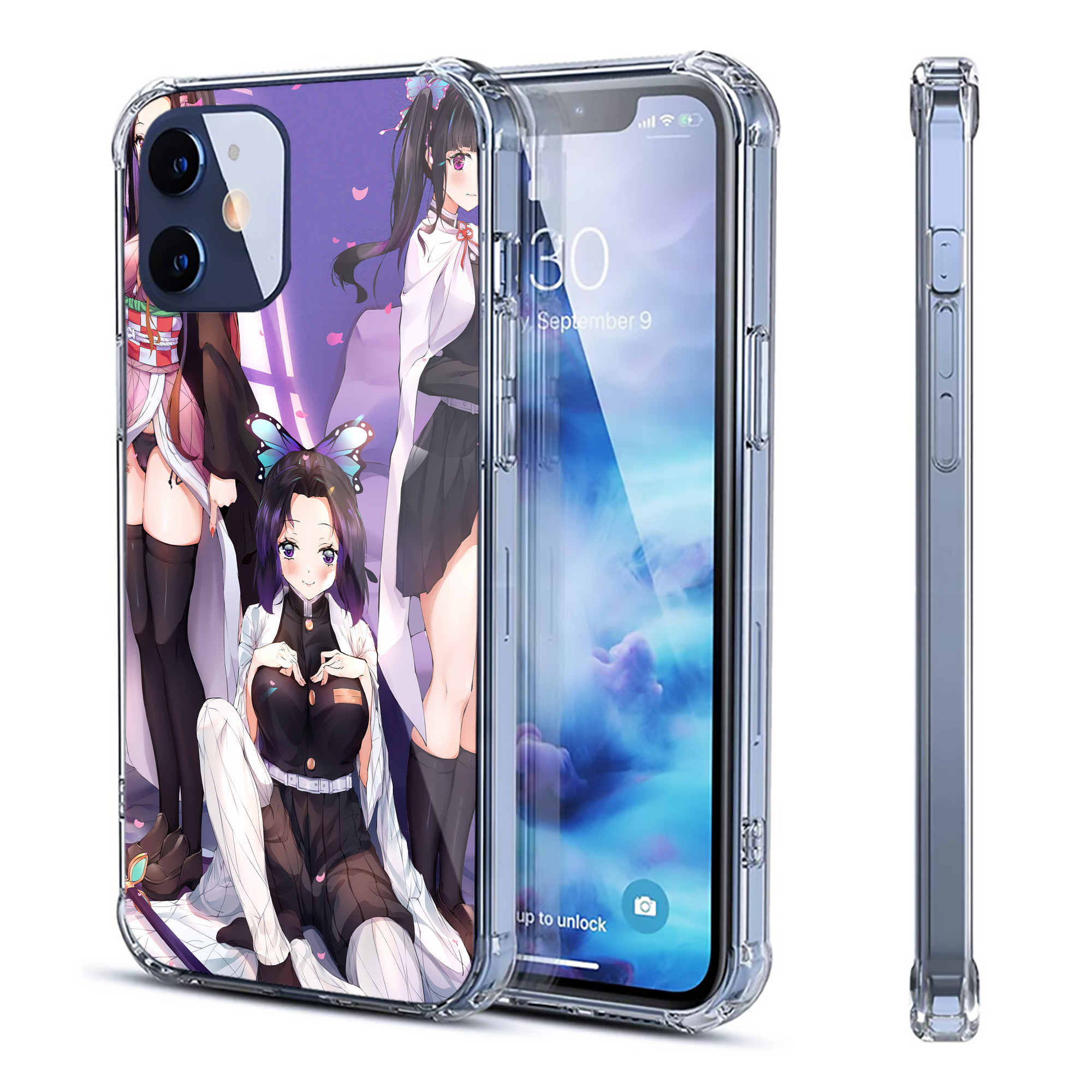 （画像用） 鬼滅の刃（きめつのやいば）竈門 禰󠄀豆子／かまど ねずこ Kamado Nezuko 【iPhone 12シリーズ対応】透明スマホケース（クリアソフトケース）
